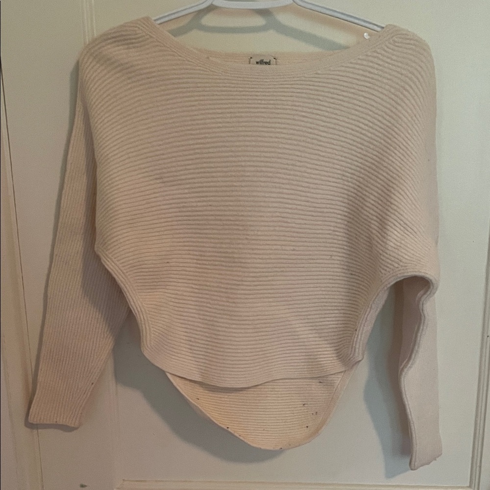 Wilfred Ribbed Cream Sweater